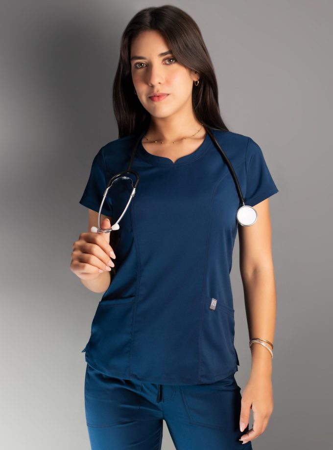 Scrub Top Antifluido Free Movement™ S480 | Azul Indigo