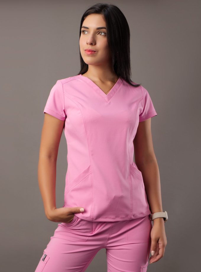 Scrub Top Antifluido Free Movement™ S500 | Rose Pink